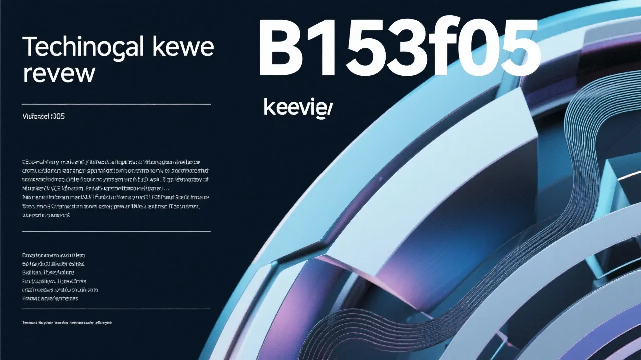 Understanding B153f 05 in Industry